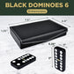 Dominos Set For Adults And Kids - Dominoes - Domino Classic Board Games, Christmas Games – Double Six Standard Dominos Set 28 Tiles With Black Leather Case - Juegos De Mesa (Black Leather Case)