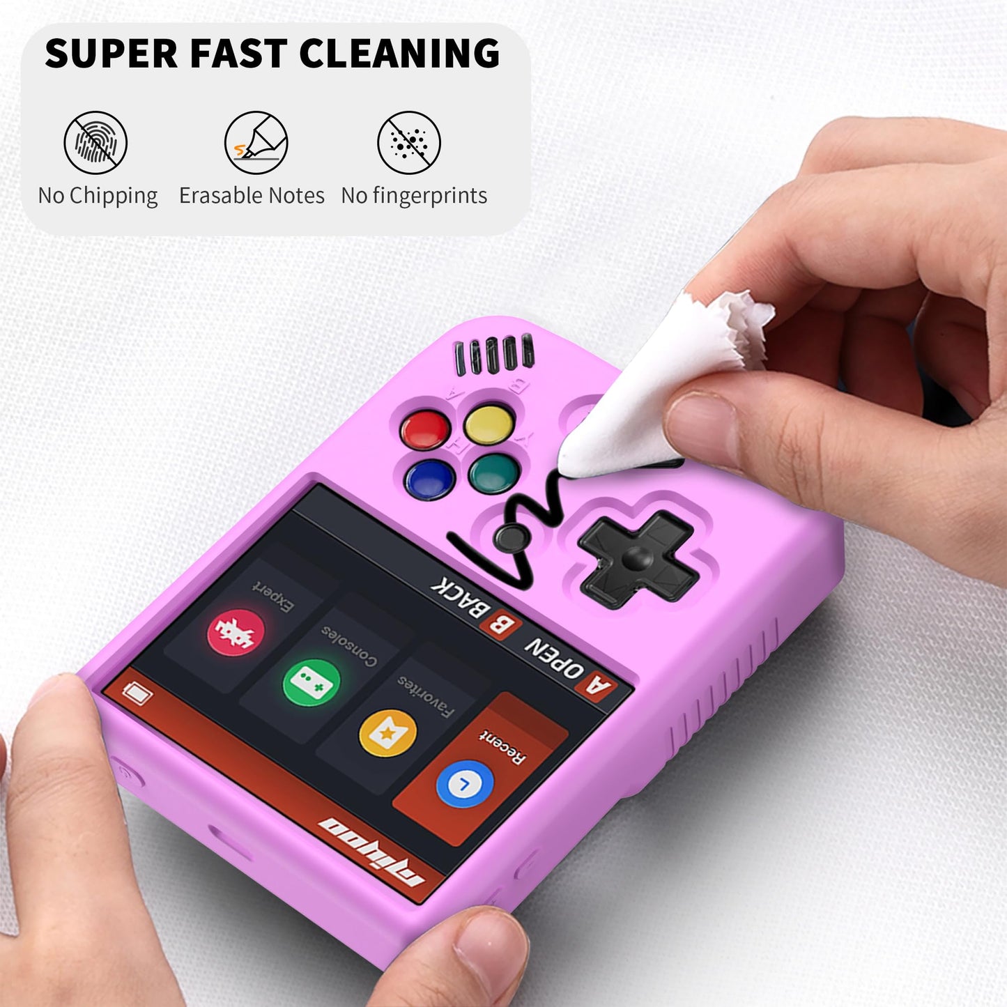 Miyoo Mini Plus Accessories, Soft [Anti-Slip] [Shock Proof] Customized Protective Case For Miyoo Mini Plus With Lanyard-Purple