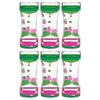 (6 Ea) Pink & Green Liquid Motion