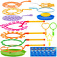 Joyin Big Bubble Wands Set With With Tray, 21' Giant Bubble Wands Bulk For Kids, Summer, Outdoor Play Period & Birthday Party & Games, 6 Pcs Solution Suitable, Suitable For All Age People