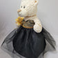 KINNEX COLLECTIONS SINCE 1997 20 Quince Anos Quinceanera Last Doll Teddy Bear with Dress (Centerpiece) ~ ARC16831-17G (Black/Gol