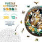 Wooden Puzzles for mature-themeds - 3D Vision Effects Owl Family Wooden Jigsaw Puzzle - Unique Animal Shaped Wood Puzzles mature-themed - Creative Birthday Gift Family Game (300pcs)