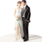 Wedding Collectibles Cake Topper - Funny Sexy Tender Touch Figurine, 5.25" Porcelain, Humorous Bride & Groom Decor