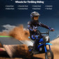 Elemara Electric Dirt Bike, 24V Ride On Toys For Big Kids, 350W Kids Motorcycle With Music & Bluetooth, 15.5 Mph & 150Lb Max, Twist-Grip Throttle & Hand-Operated Rear Brake, 12' Air-Filled Tires-Blue
