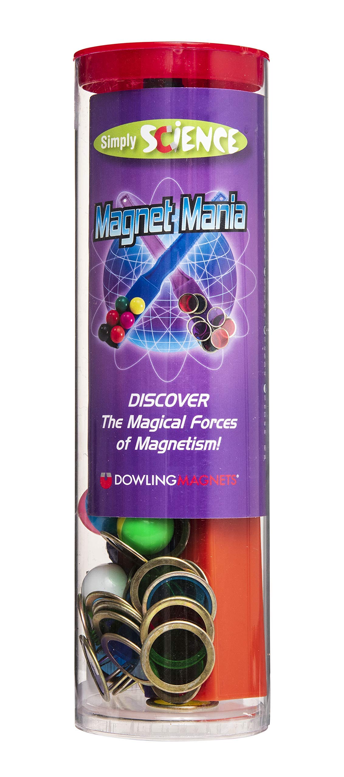 Dowling Magnets Magnet Mania Kit - STEM Toy for Kids, Plastic & Ceramic Magnets, Model SS75, Multiple Colors