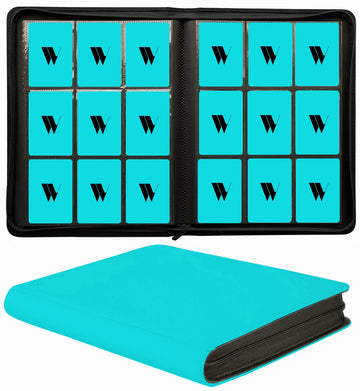 Premium 9-Pocket Zippered Trading Card Binder, 540 Pockets Double-Sided Side-Loading Card Organizer Album, Pu Leather Card Holde