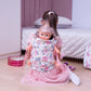 Happyvk Baby Doll Carrier For Little Girls Kids Toy Baby Carrier For Reborn Baby Doll Accessories Pink Roses