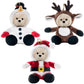 My Oli 7' Plush Christmas Stuffed Animal Teddy Bears 3 Pack Christmas Plush Toys: Santa, Reindeer And Snowman With Flippable Hats For Kids Christmas Hanging Plush Decorations