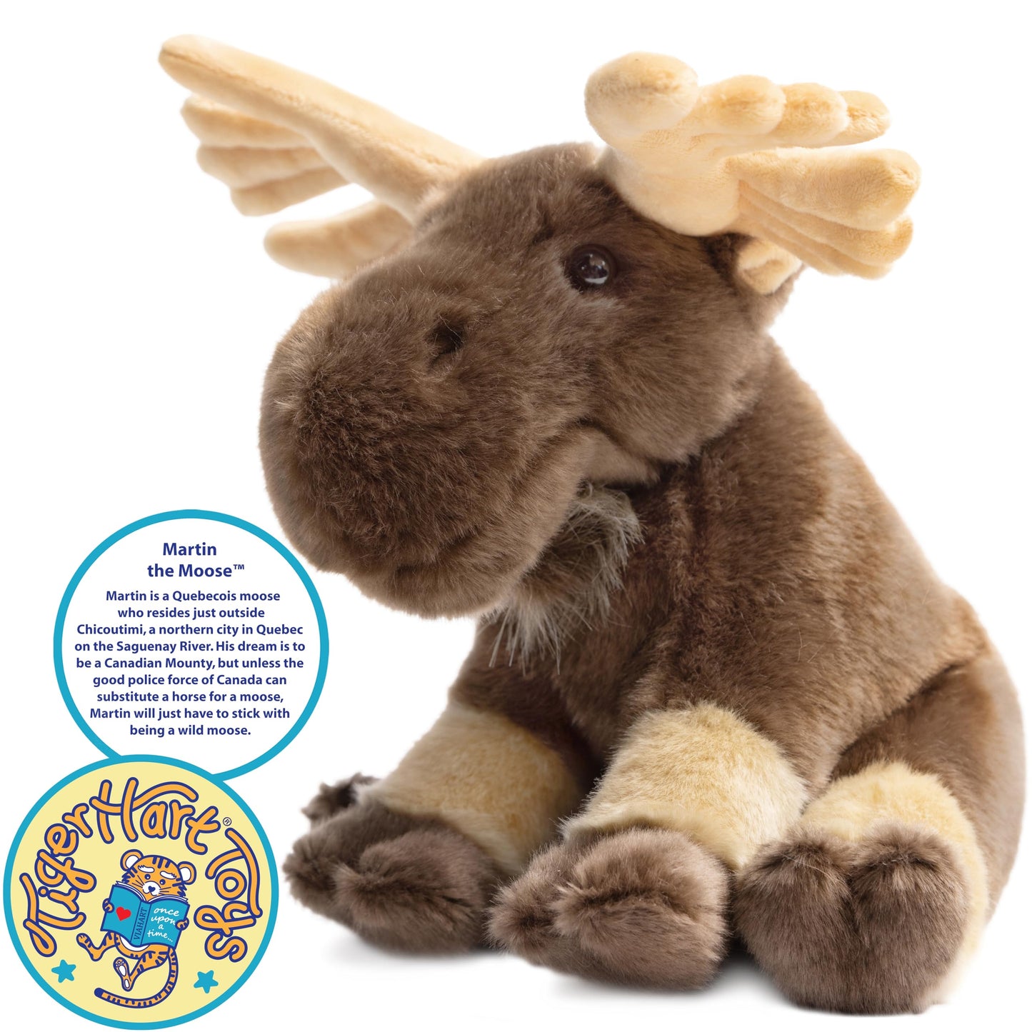 TigerHart Martin The Moose - 10.5 Inch Stuffed Animal Plush (New Edition)