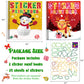 Tbeej 2Pcs Christmass Day Crafts For Kids Ages 4-8 Sticker Paint Books Gift Party Create 20 Pictures(Sticker Sheets Are Separate