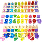 Toyli Educational Math Learning Board And Puzzle Wooden 4 In 1, Wooden Stacking Toy