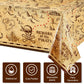Irenare Pirate Party Tablecloth Treasure Map Tablecover Plastic Island Treasure Table Covers Pirate Nautical Supplies For Pirate Theme Birthday Party Decoration, 54 X 108 Inches(6 Pieces)
