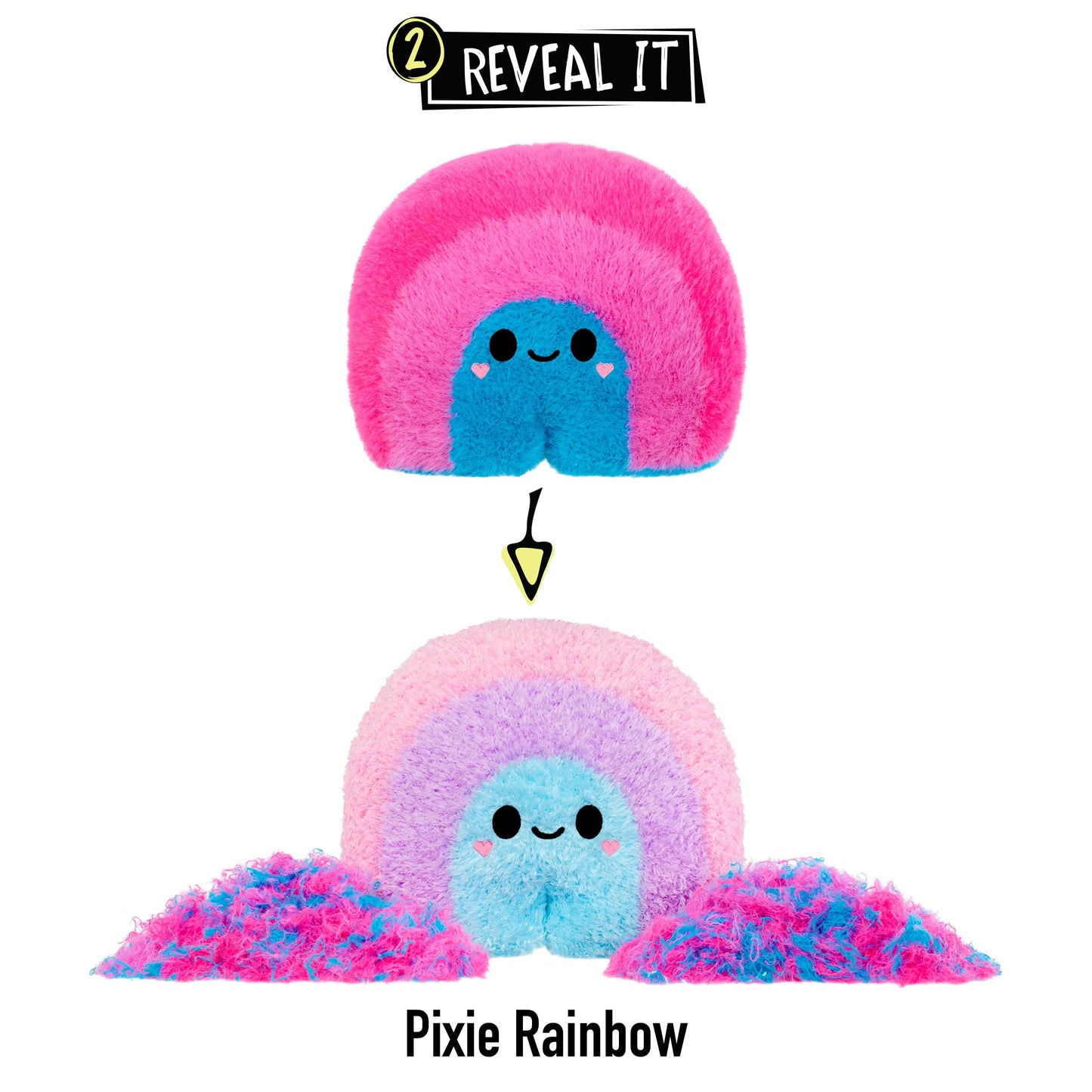 Fluffie Stuffiez Rainbow Large Plush 11" - Ultra Soft Polyester Collectible, ASMR Fidget, Multicolor, Model 594406EUC