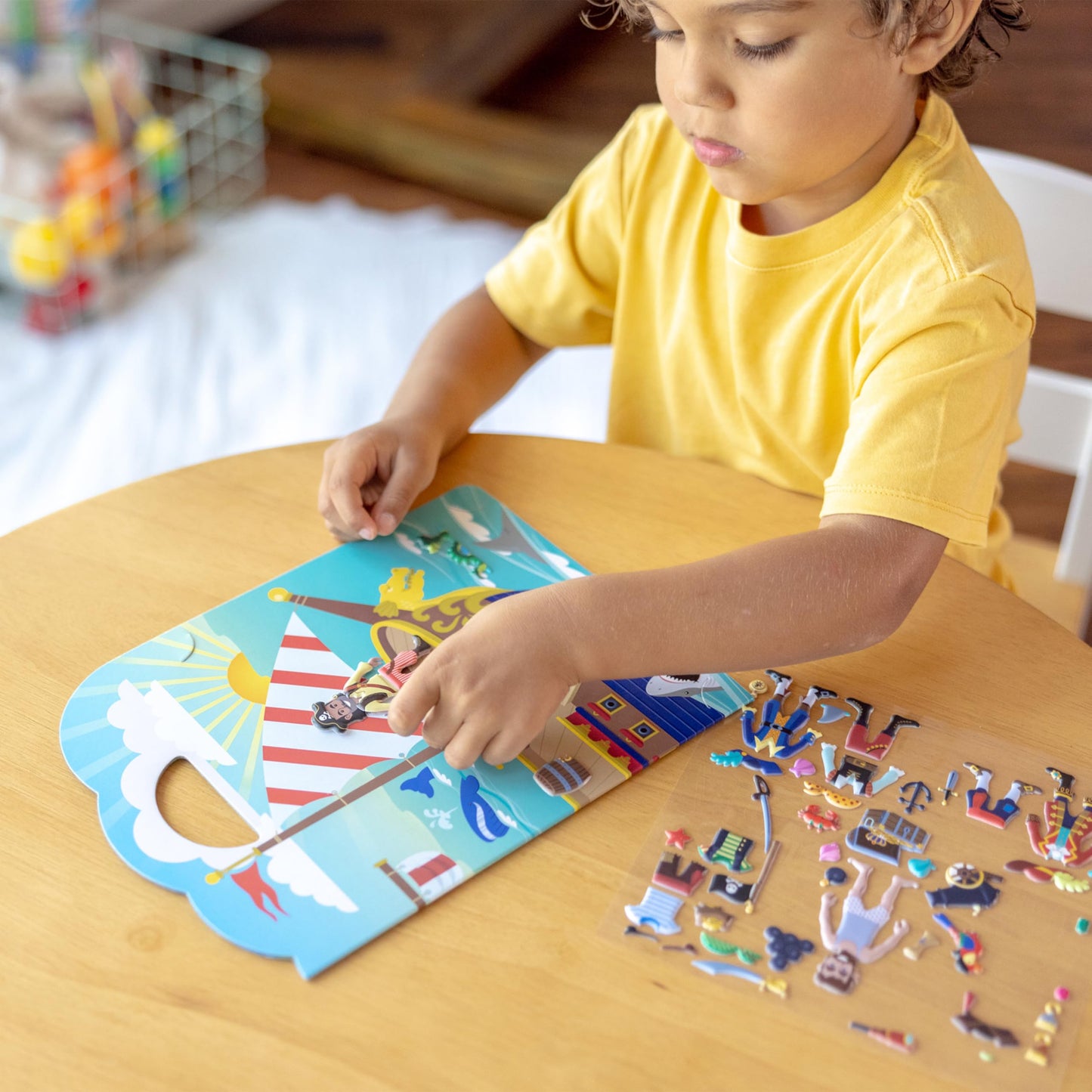 Melissa & Doug Puffy Sticker Activity Book: Pirates - 51 Reusable Stickers