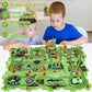 25Pcs Puzzle Racer Kids Car Track Set, Puzzle Track Car Play Set Jungle Themed Series, Rail Car Puzzle Track, Puzzle Racer, Educ