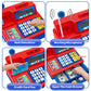 Pretend Play Calculator Cash Register - 73 Pcs Toy Cash Register, Microphone, Credit Card and Banking for Kids, Early Math Skill