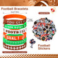 Aoriher 194 Pcs Football Party Favors Set Football Goodie Bag- Silicone Charm Bracelets, Mini Bouncy Balls, Toy Keychains, Non W