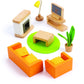 Hape Wooden Doll House Furniture Media Room Set