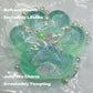 2.76 Inch Squeeze Toys Cat Paw Handmade Squeeze, Green Glitter Transparent Squeeze Paw, Cute Soft Squeeze For Stress Relief, Fid