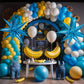 Yellow Blue White Balloon Arch Kit,Cartoon Theme Balloons Garland Kit With Star Balloons For Kids Cartoon Sponge Birthday Baby Shower Sponge Bob Party Supples