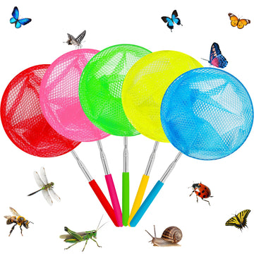 Tsyan Telescopic Butterfly Fishing Nets For Kids Catching Insect Net Outdoor Tools For Catching Bugs Fish Insect Ladybird, Exten