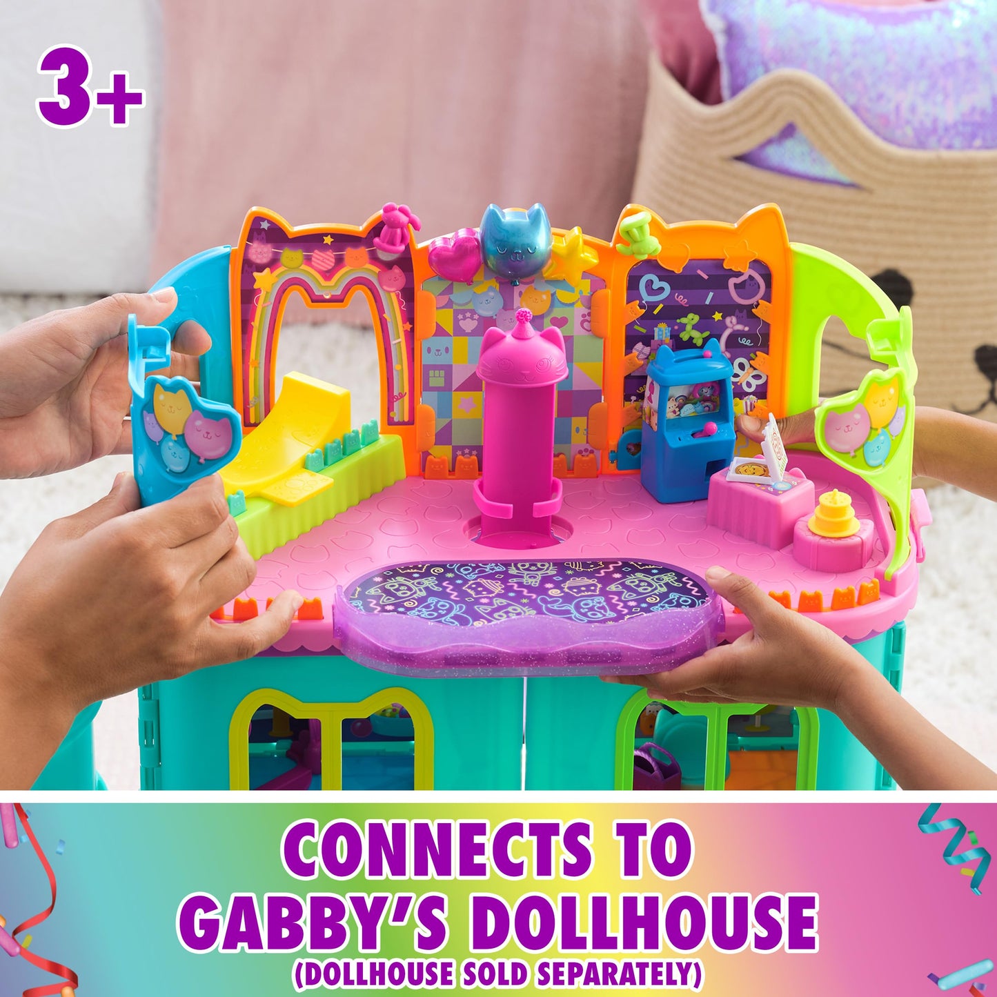 Gabby's Dollhouse  Party Room Playset with limited availability Toy Figures  Dollhouse Furniture  Accessories & Fidget Play  Kids Toys for Girls and Boys Ages 3+