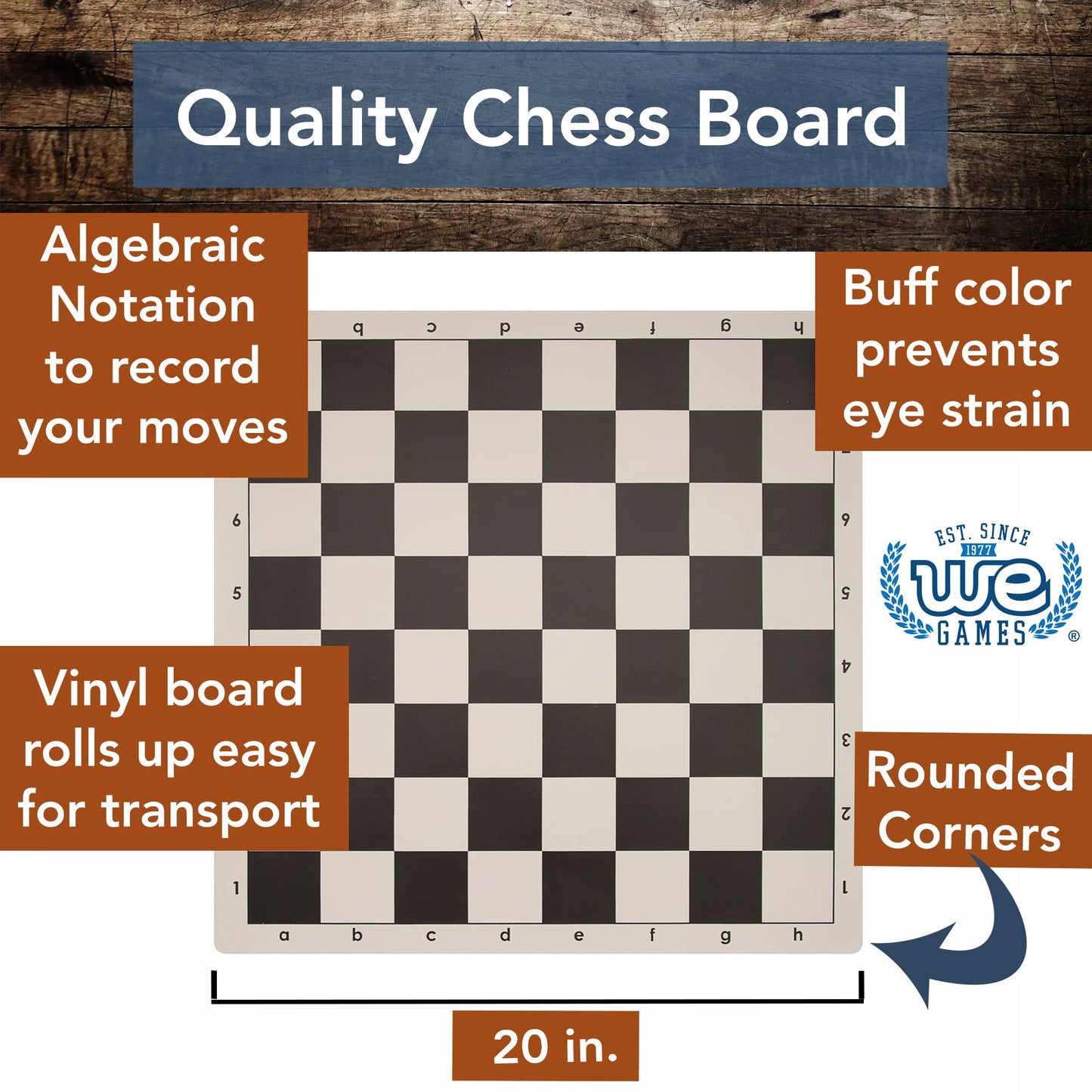 Best Value Tournament Chess Set - Plastic Chess Pieces And Black Roll-Up Vinyl Chess Board - Bulk Set Of 12