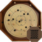 27 Inch Tournament Crokinole Board Game  2 in 1 Crokinole and Checkers with 22  Playing Surface  Metal Pegs  Wooden Octagon Canadian Tabletop Board Game Krokinole for Families and Friends
