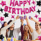 TONIFUL 35PCS Hot Pink Birthday Balloon Set, 16 Inch Star Balloons for Kids & Adults Party Decorations