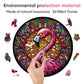 Qiuenisray Wooden Puzzles for mature-themeds 500 Piece  Flamingo Jigsaw Puzzles  Unique Shape mature-themed Puzzles  Irregular Christmas Thanksgiving Gifts for Family Friend(16.5 * 16.5 in)