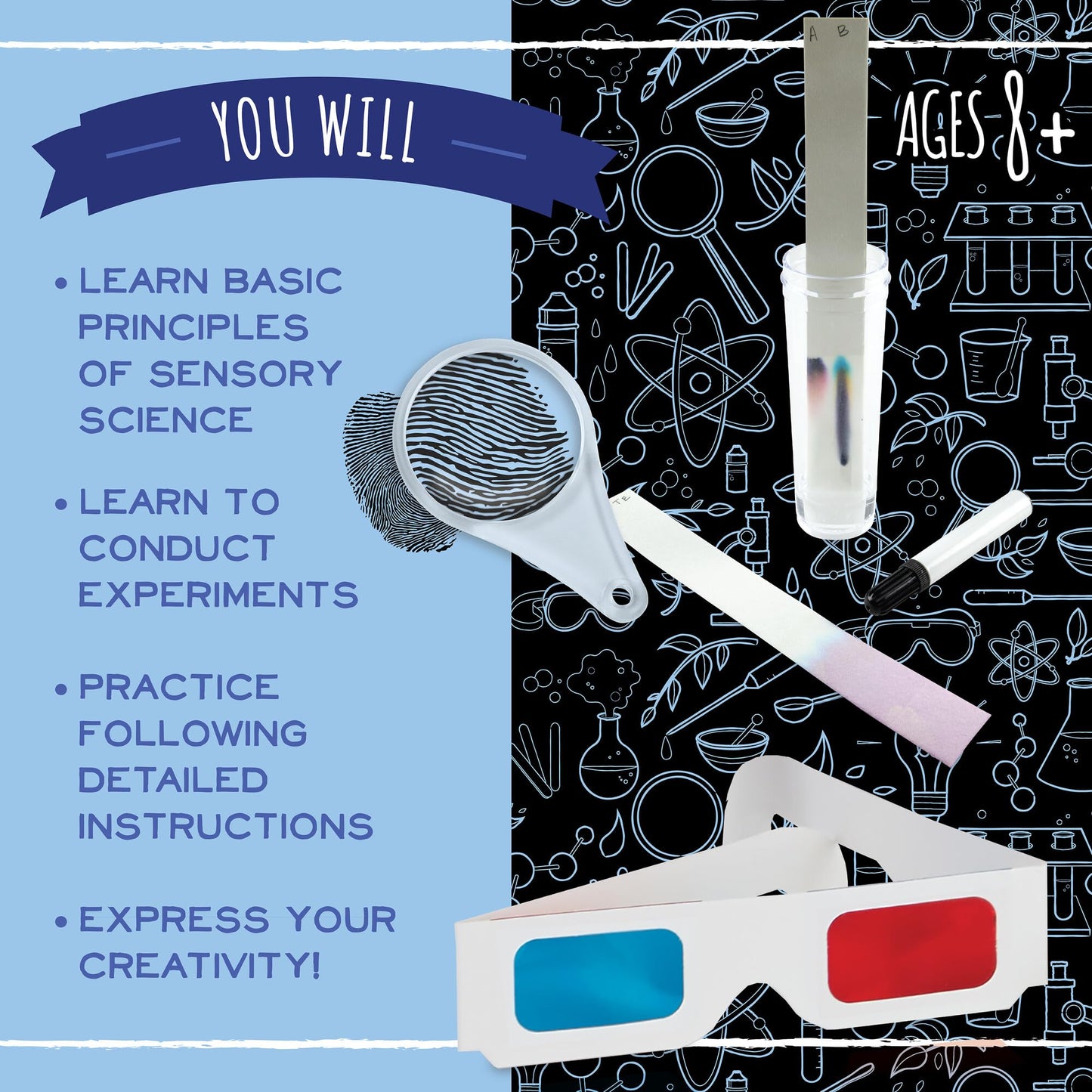 Mindware Science Academy Detective Lab - Science Kits For Kids Age 8-12 - Kids Detective Kit Complete With 7 Forensics And Crime-Scene Investigations - Ages 8 And Up