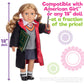 Deluxe 11Pc Hermione Granger Inspired 18 Doll Outfit-Compatible With American Girl Outfit & Accessories Set Includes Robe, Wand,