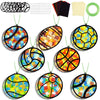 32 Sets Sports Ball Suncatchers Craft Kit DIY Window Stained Glass Effect Football Baseball Basketball Paper Craft Home School C