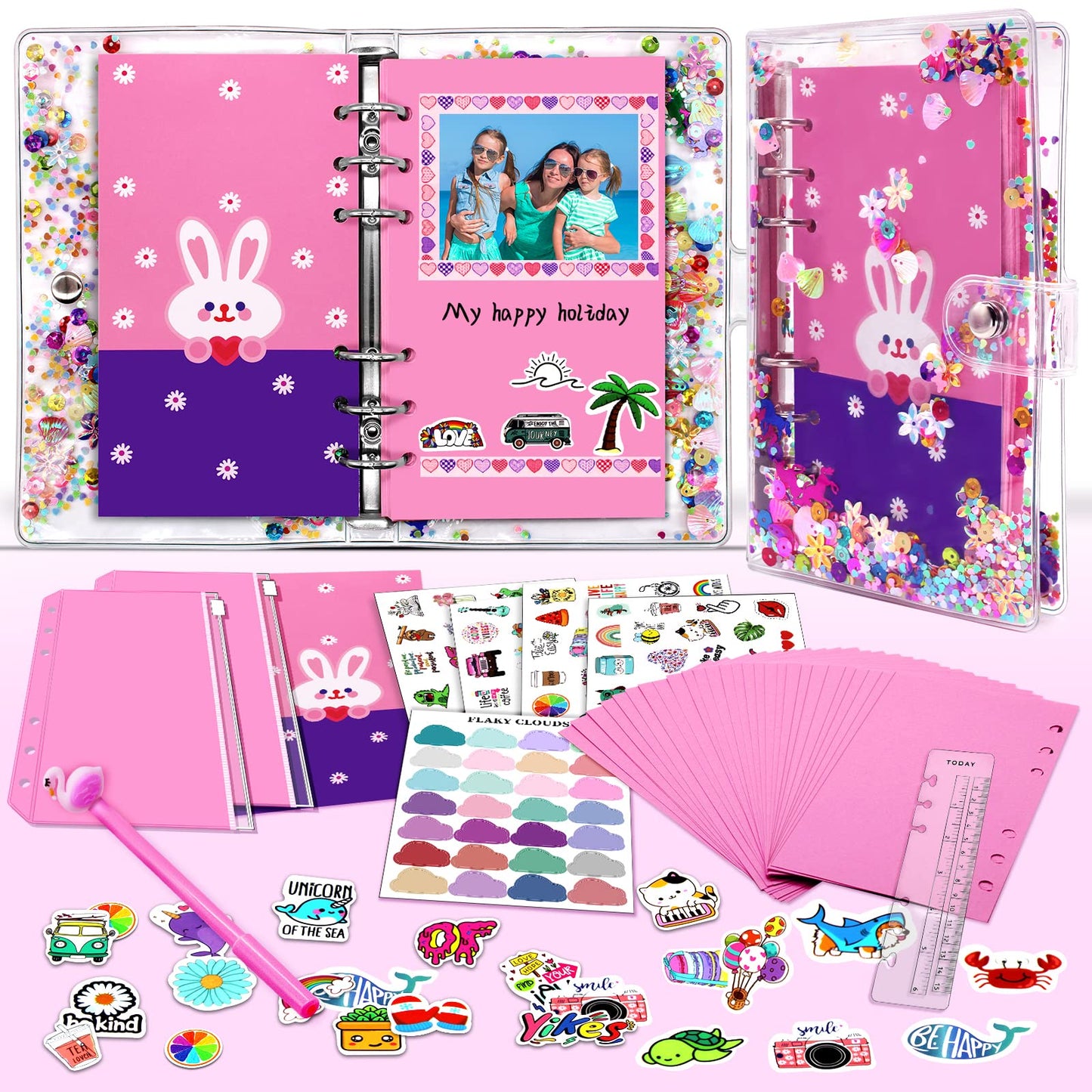 DIY Journal Kit for Girls, 6-13 Years Old - Kids Scrapbooking Kit with Gift Ideas for Birthdays