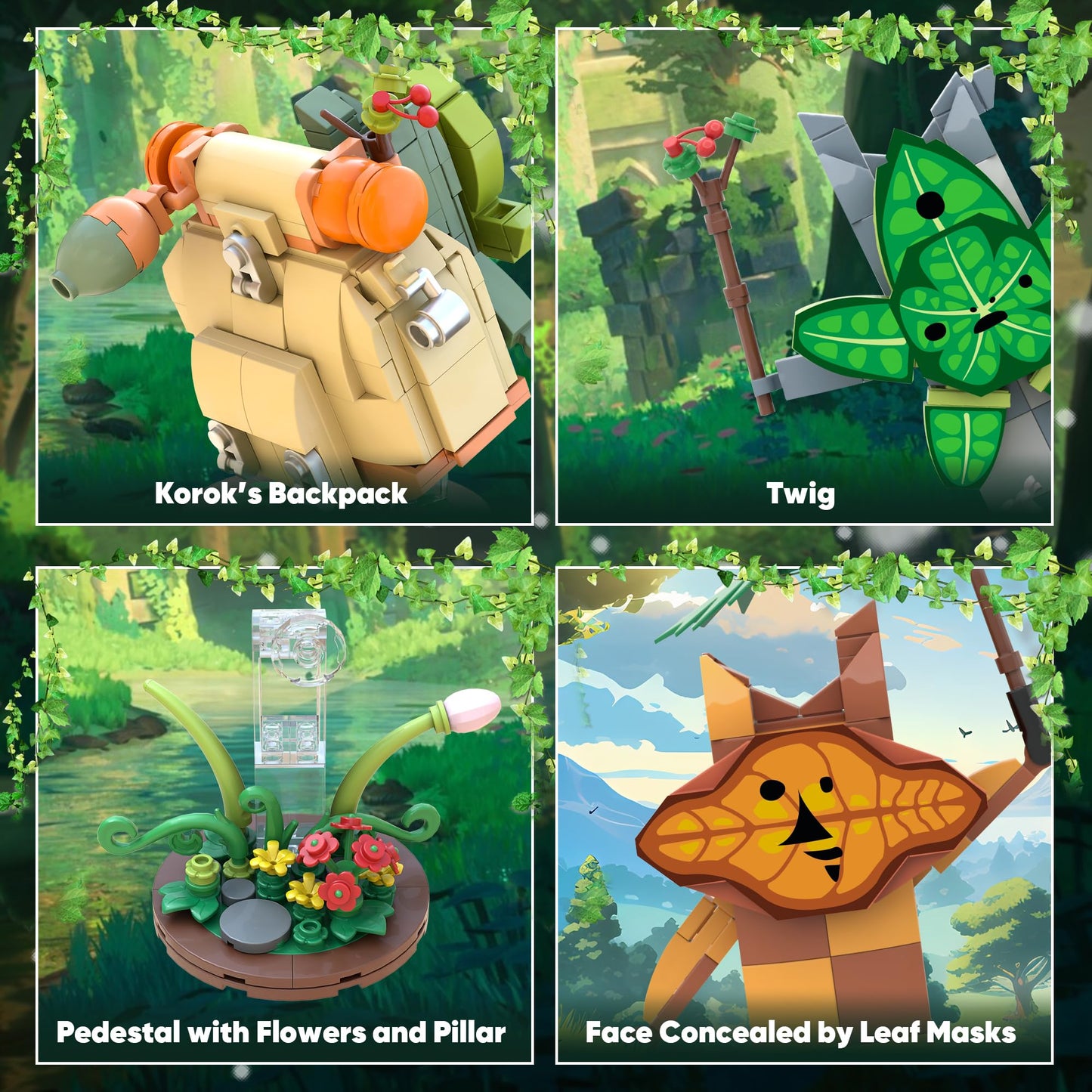Koroks Building Set, 5 Characters Building Block Sets For Botw Fans, Cute Game Merch Action Figures, Great Toys Gifts For Fans K