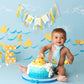 Rubber Ducky 1st Birthday high chair banner - Rubber Duck 1st Birthday Decoration, Light Blue 1st Birthday banner for Boys, Summ