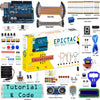 Epictac Beginners Basic Starter Kit For Arduino Uno R3 With Ultrasonic Sensor, Lcd1602, Sg90, Relay Including Code & Tutorial - 
