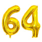 Shuntai 64 Number Balloons Gold Letters Banner Happy 46Th Or 64Th Birthday Balloon Decorations For Men Women 40 Inch Big Giant F