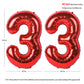 40 In Red Number Balloons Helium Foil Mylar Balloon Birthday Party Banquet Decoration Digital 33