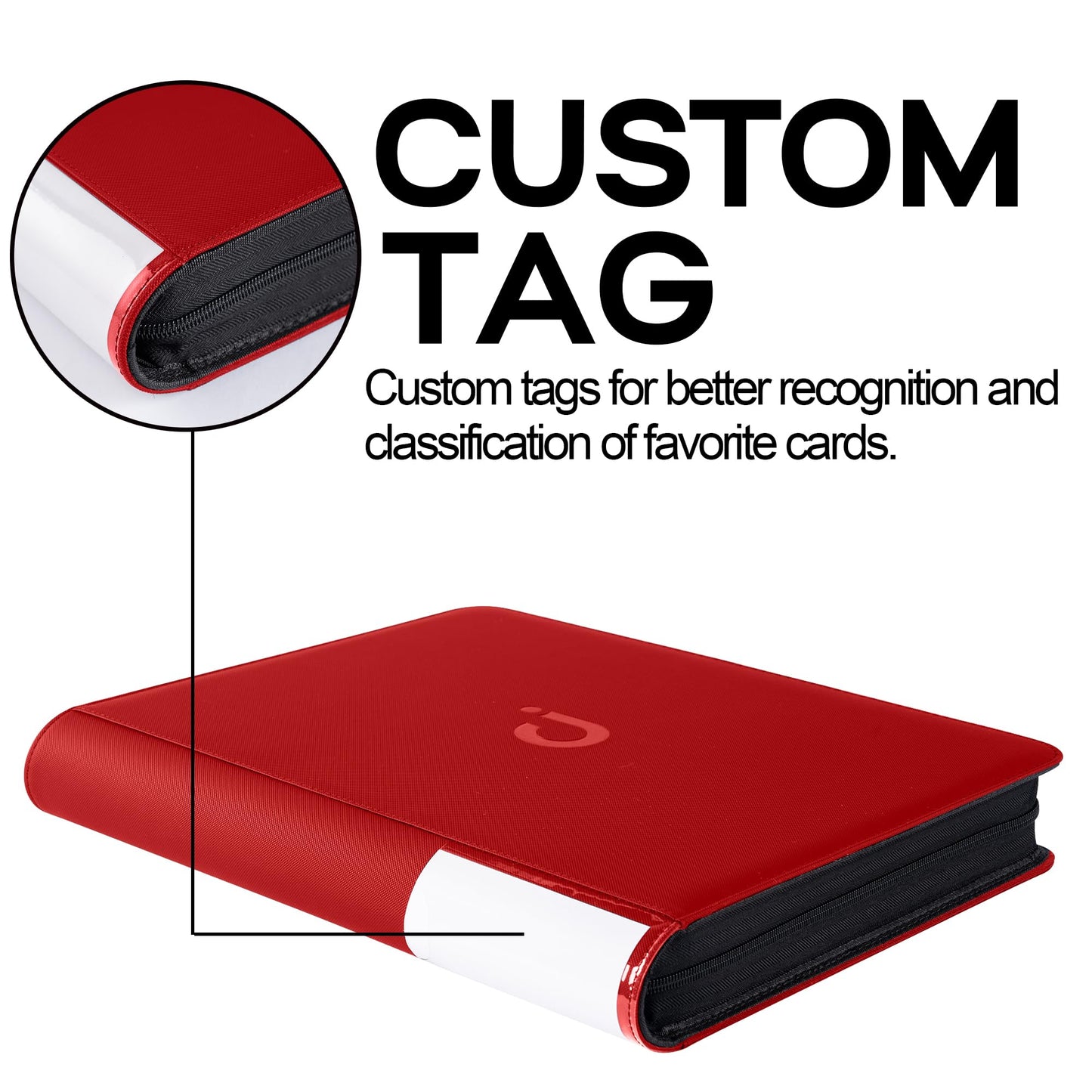 Top Loader Binder  Holds 288 Top Loaders - 9-Pocket Toploader Binder for 3 x 4 Rigid Card Holders for Trading Cards or Sports Cards  Model A - Classic Red