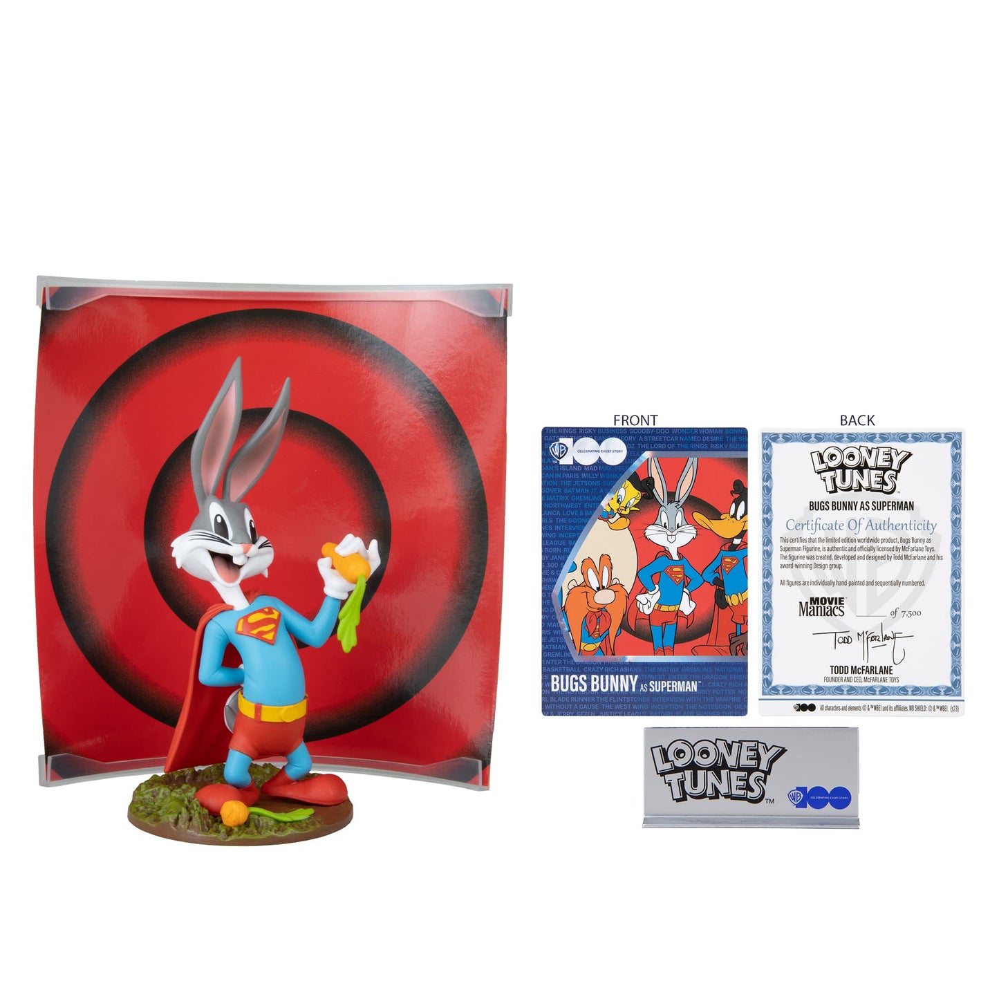 McFarlane Toys Movie Maniacs Bugs Bunny As Superman 7" Figure - Multicolor, Plastic, Model 14001
