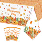 XueXiceili 3pcs Fall Tablecloth 54 X 108 in Inch Rectangular, Thanksgiving Autumn Harvest Pumpkin Mushroom Plaid Table Cover for