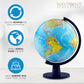 Waypoint Geographic Scout Globe, 12” Interactive Globe For Kids And Adults, World Globe With Stand, Decorative Learning Resources For Classroom Or Office Desk Decor, Blue