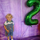 Green Number 2 Balloon 40 Inch, 2 Balloon Number, 2Nd Birthday Decorations For Baby Girls Boys Toddlers