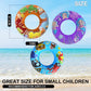 3-Pack Kids Pool Floats with Dinosaur/Pirate/Mermaid Design - Pool Toys for Toddler, 27.5 Inflatable Swim Rings, Inner Tube for