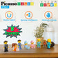 Picasso Toys Magnetic Action Figures 8 Piece Family Character For Construction Building Block Tiles Toddler Toy Set Magnet Expan