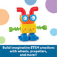 Learning Resources 1-2-3 Build It! Robot Factory, Fine Motor Toy, Robot Building Set For Unisex Children Ages 2+