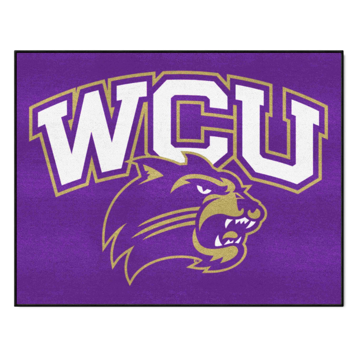 FANMATS 647 Western Carolina University All-Star Mat | Purple | 33.75x42.5 | WCU with Catamount Head Primary Logo