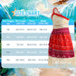 BLOOMIRO Moana Costume for Girls Dress up Movie Role Play Halloween Cospiay Outfits (White, 130)
