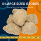 Truenergy Geodes With Crystals Break Your Own Geodes Kit 3 X-Large Premium - Easy To Break Open Kit - Stem - Includes Magnifying